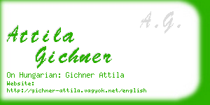 attila gichner business card